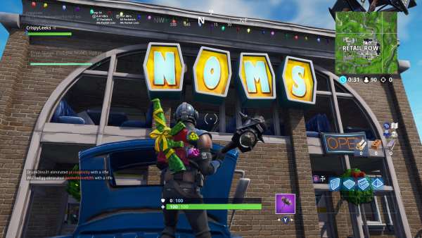 Fortnite, where the NOMS sign is