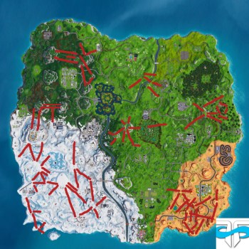Fortnite, ziplines, where, find, locations, all