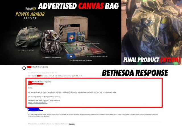 Fallout 76, Collectors Edition, Reddit post, Nylon Bag, Canvas Bag