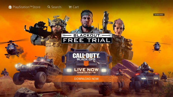 How to get blackout free trial on PS4