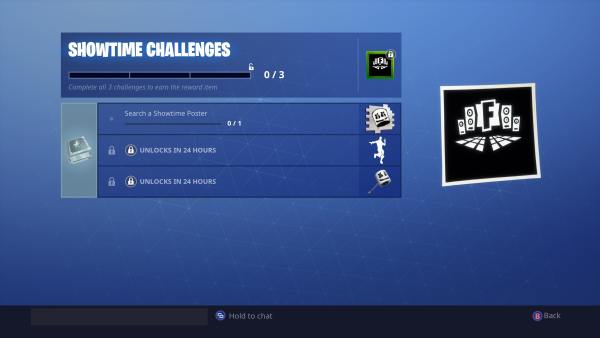 Fortnite Showtime Challenges