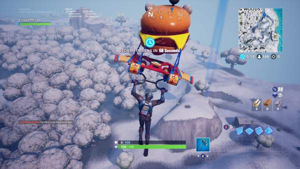 Where to Search Between a Mysterious Hatch Giant Rock Lady and Precarious Flatbed in Fortnite