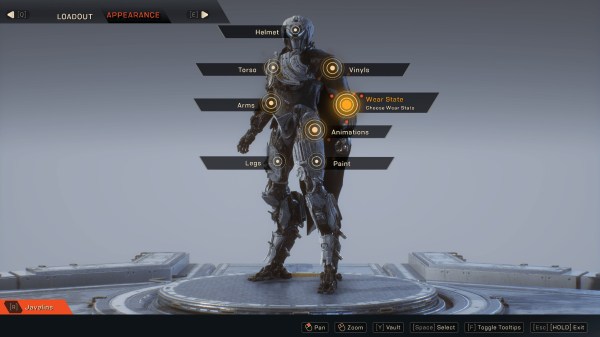 how to get javelin clean wear state in Anthem