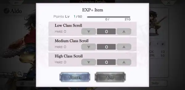Another Eden, how to use scrolls