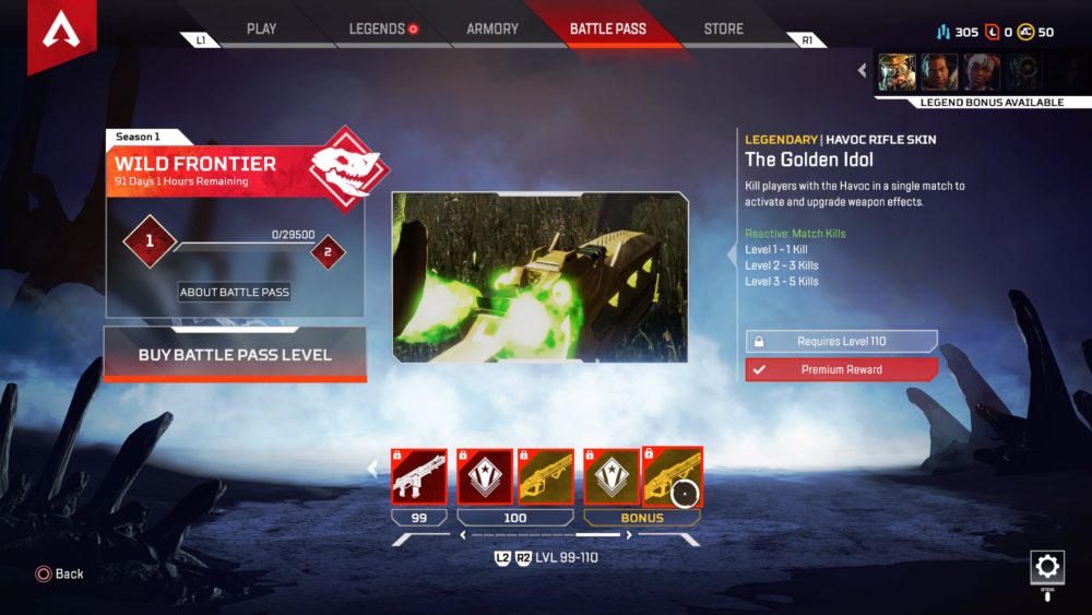 Apex Legends: What the Season 1 Tier 100 Skin Is