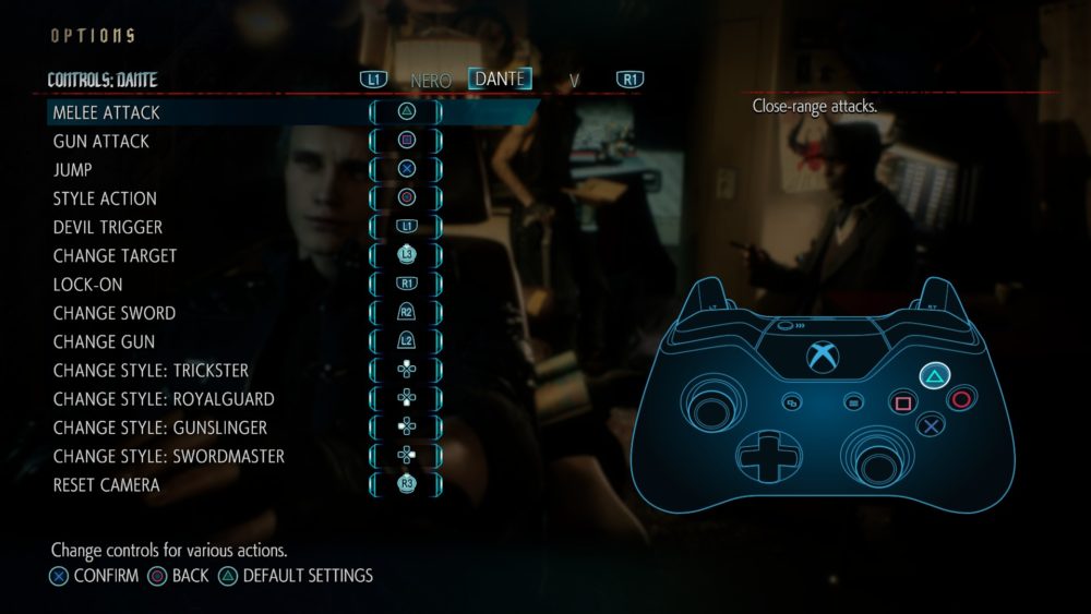 devil may cry 3 pc controller settings