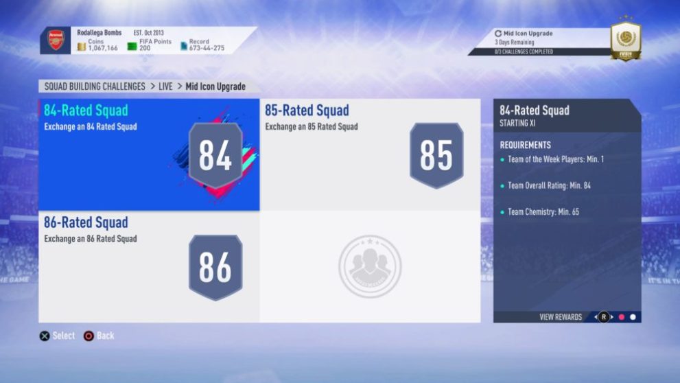 Fifa 19, mid icon sbc