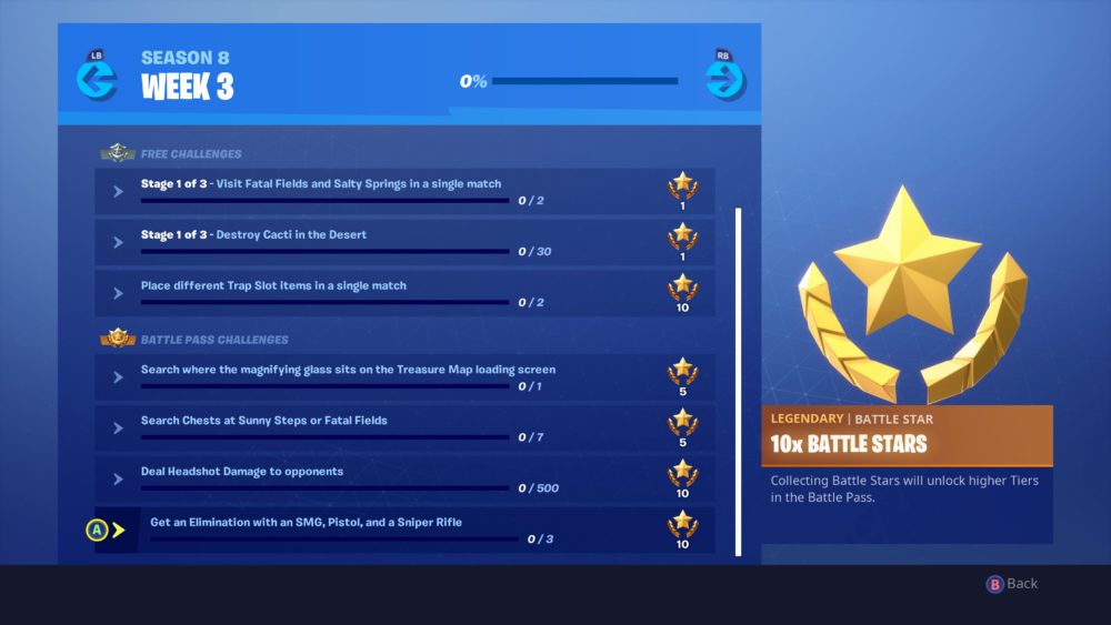 fortnite week 3 challenges - how to complete challenges in fortnite season 8