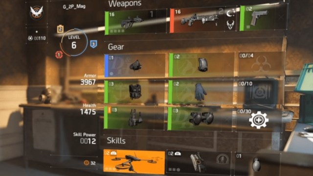 check skill power in The Division 2