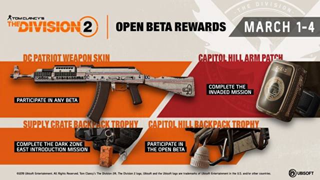 division 2 beta rewards