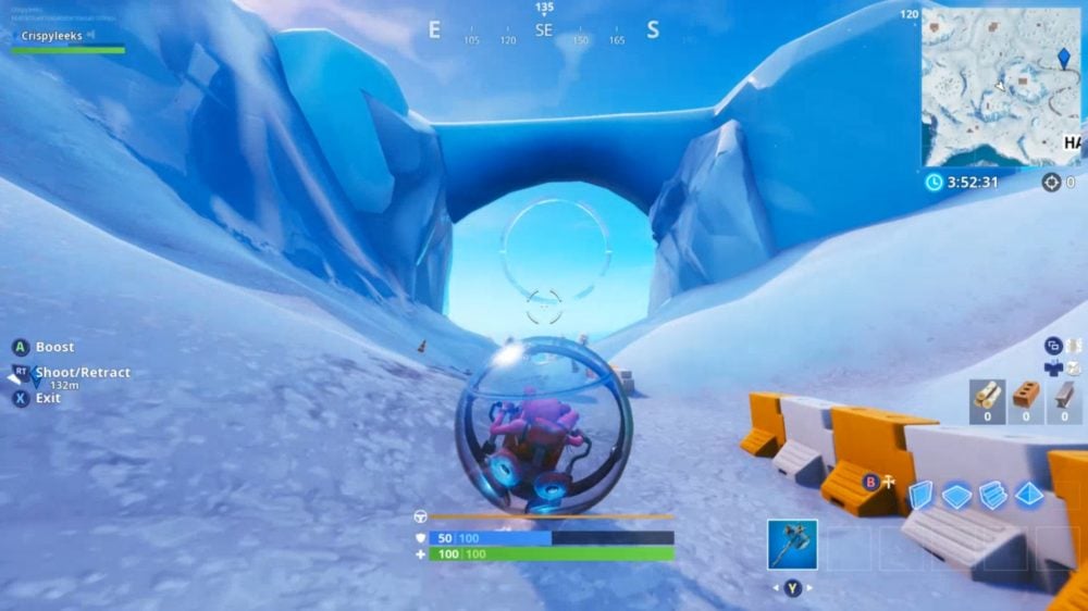 Fortnite Happy Hamlet Race Track Location Where To Complete A Lap - to successfully guide your baller through this ring simply use your baller s grappler to attach to the archway just above the ring if you get this right