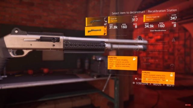 how to recalibrate gear in division 2