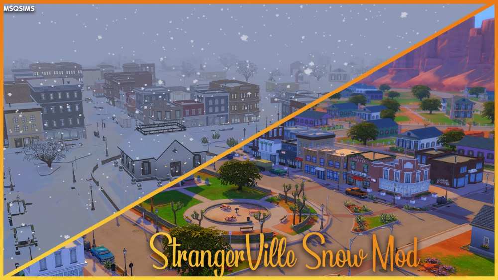 The Sims 4, Mods, Strangerville Snow Mod 