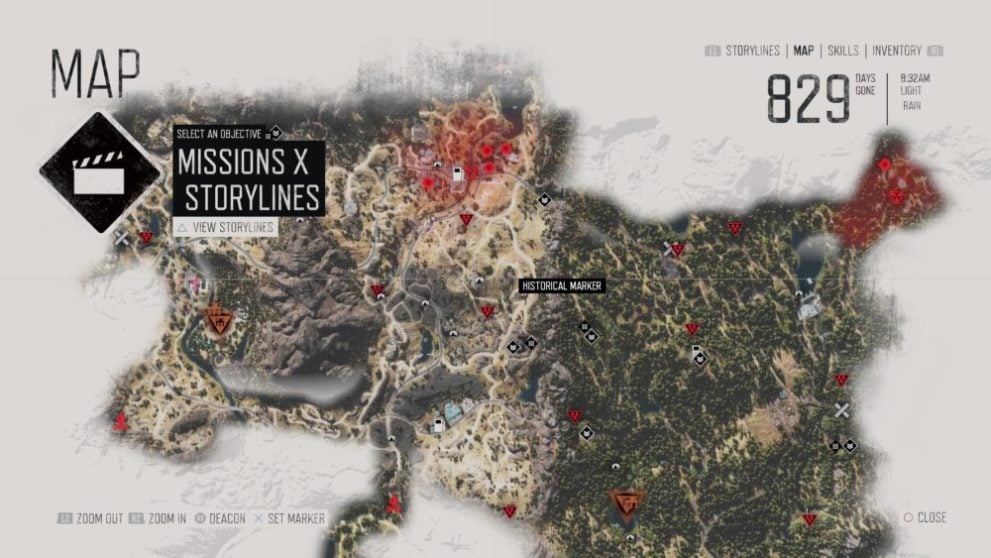 Days Gone Map
