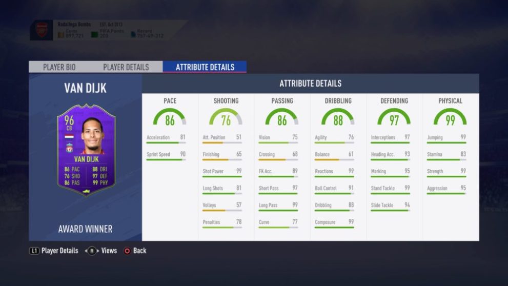 fifa 19, POTY Van Dijk sbc