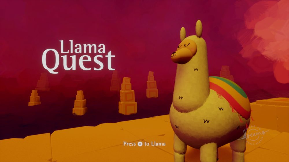 Llama Quest made in Dreams j_plusb