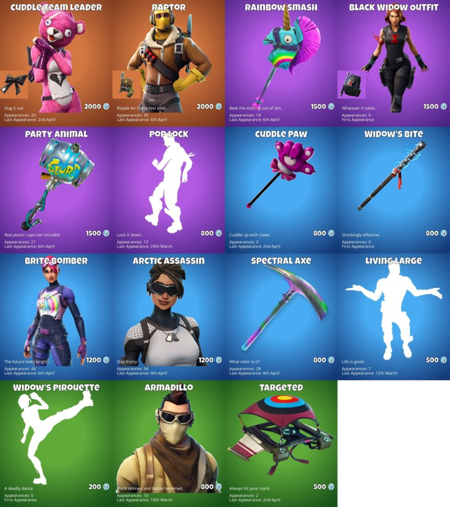 fortnite avengers item store