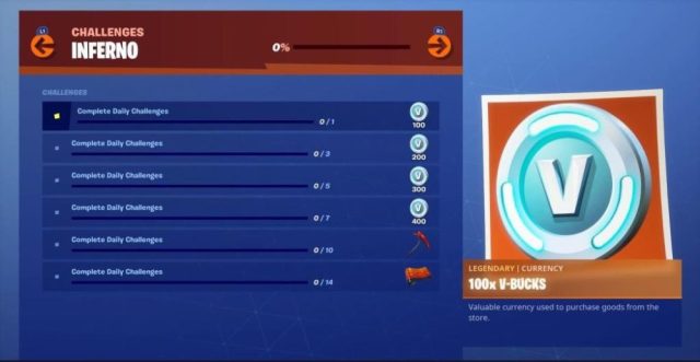Fortnite Inferno Challenges