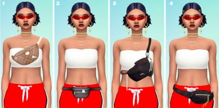 maxis match, custom content, fanny packs, sims 4