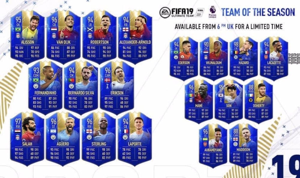 premier league tots, weekly objectives, fifa 19