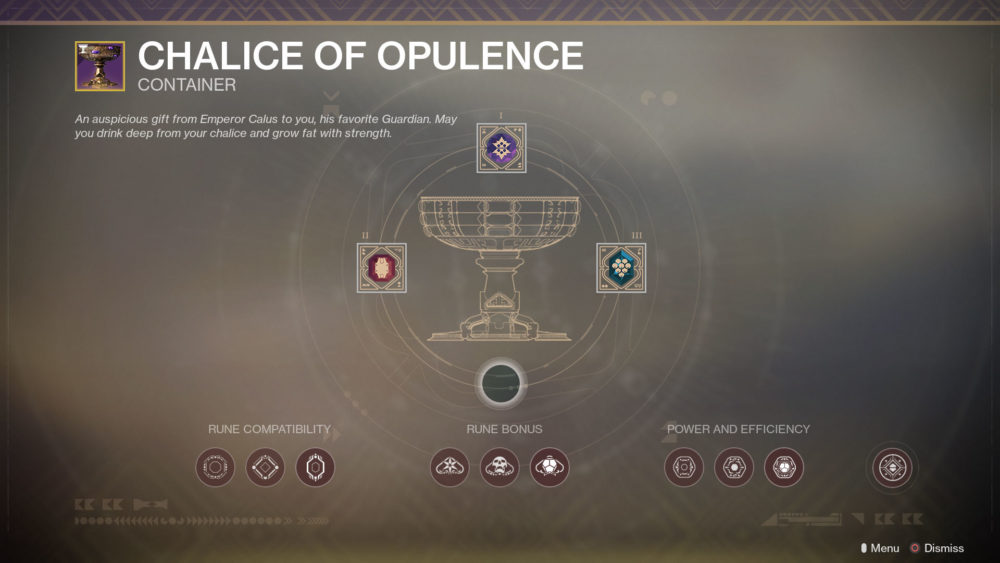 chalice of opulence, destiny 2