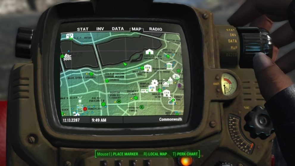 Pip-Boy detailed world map mod