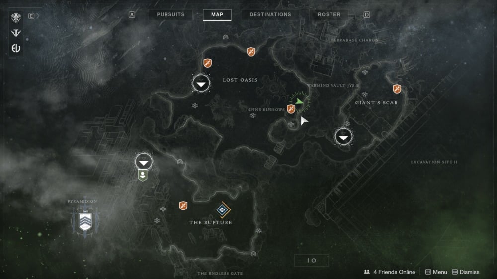 Map Of Io Destiny 2 Destiny 2: Where The Spine Burrows Imperial Treasure Location Is