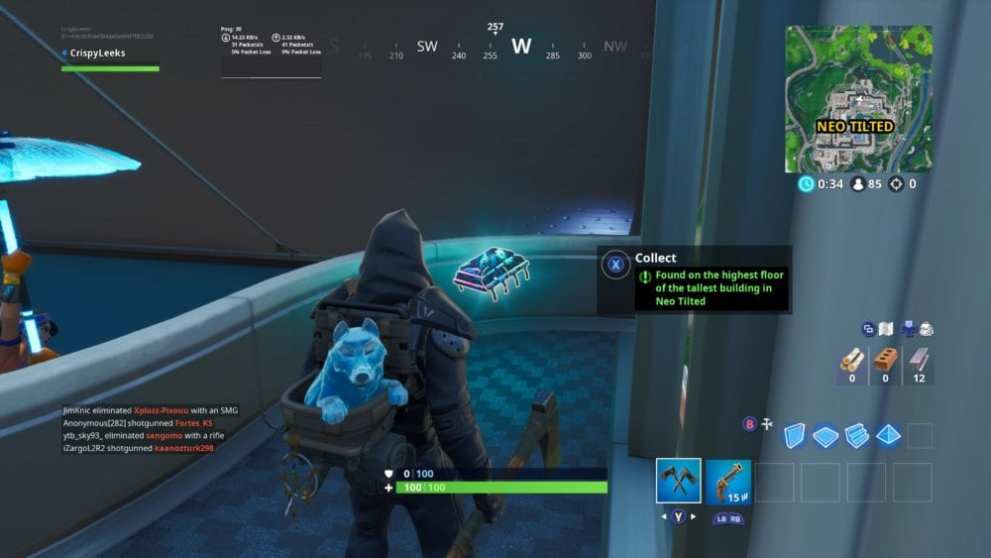 fortnite fortbyte 100 location