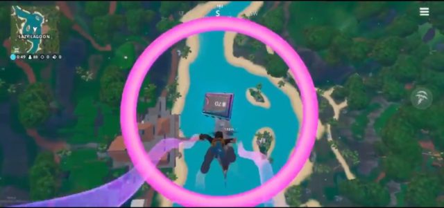 Fortnite fortbyte 70, rings above lazy lagoon