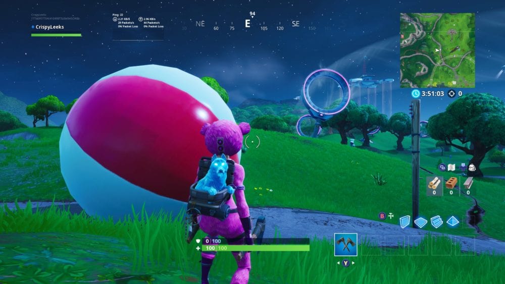 how to bounce giant beach balls in Fortnite