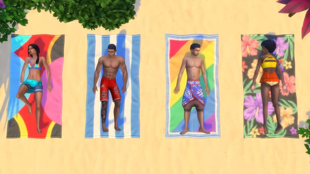 how to tan and not get sunburnt in sims 4 island living