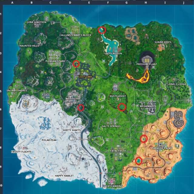 Fortnite 14 Days of Summer challenge locations