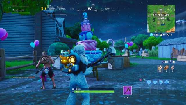 how to dance in front of different fortnite birthday cakes