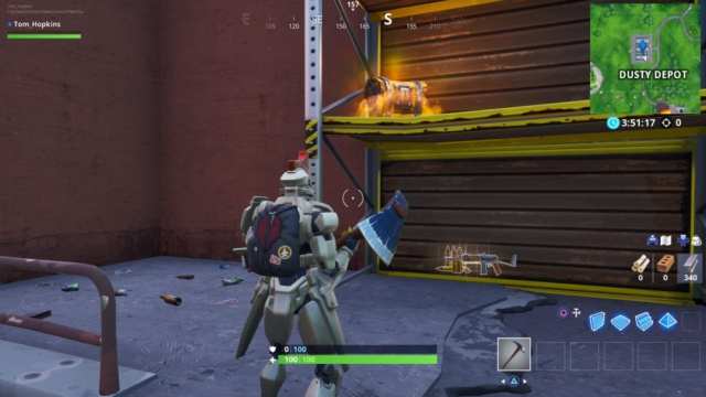 Fortnite, dusty depot, chest spawn locations