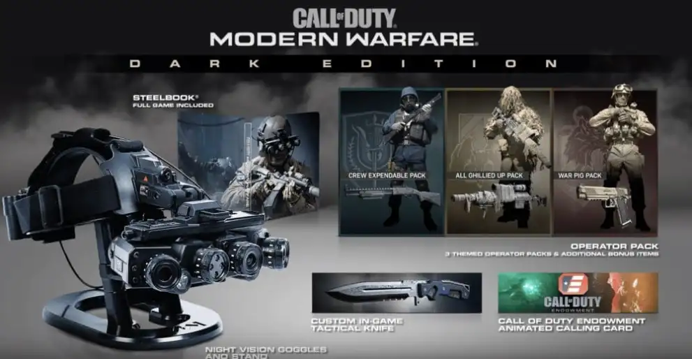 Call of Duty: Modern Warfare Dark Edition Revealed, Will Include Actual Night Vision Goggles
