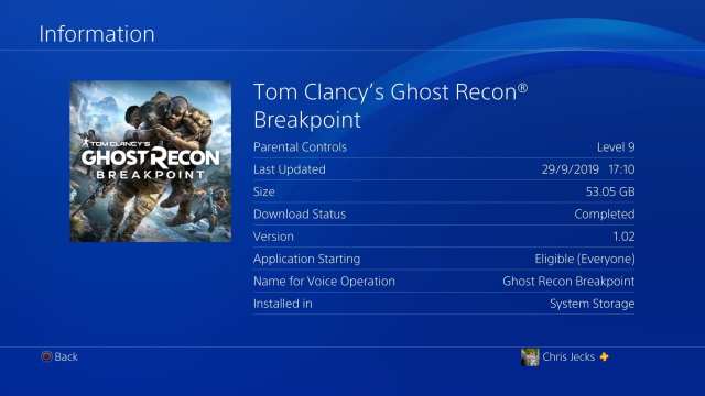 Ghost Recon Breakpoint Install Size