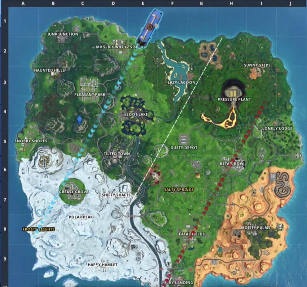 Fortnite Hill Top with Circle of Trees location