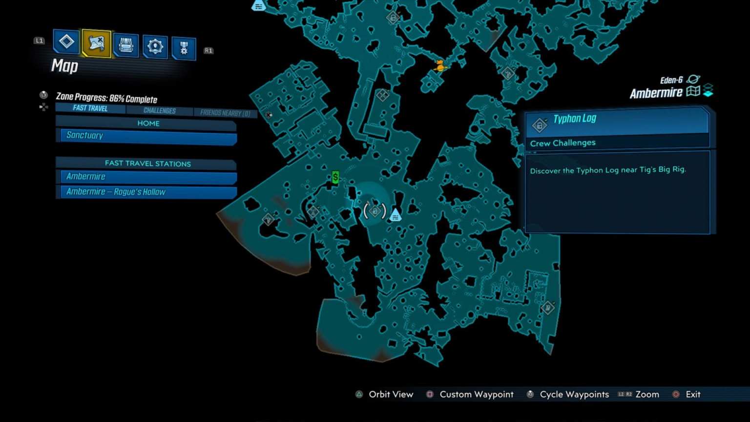 Borderlands 3 Ambermire Crew Challenge Locations Typhon Logs, Crimson