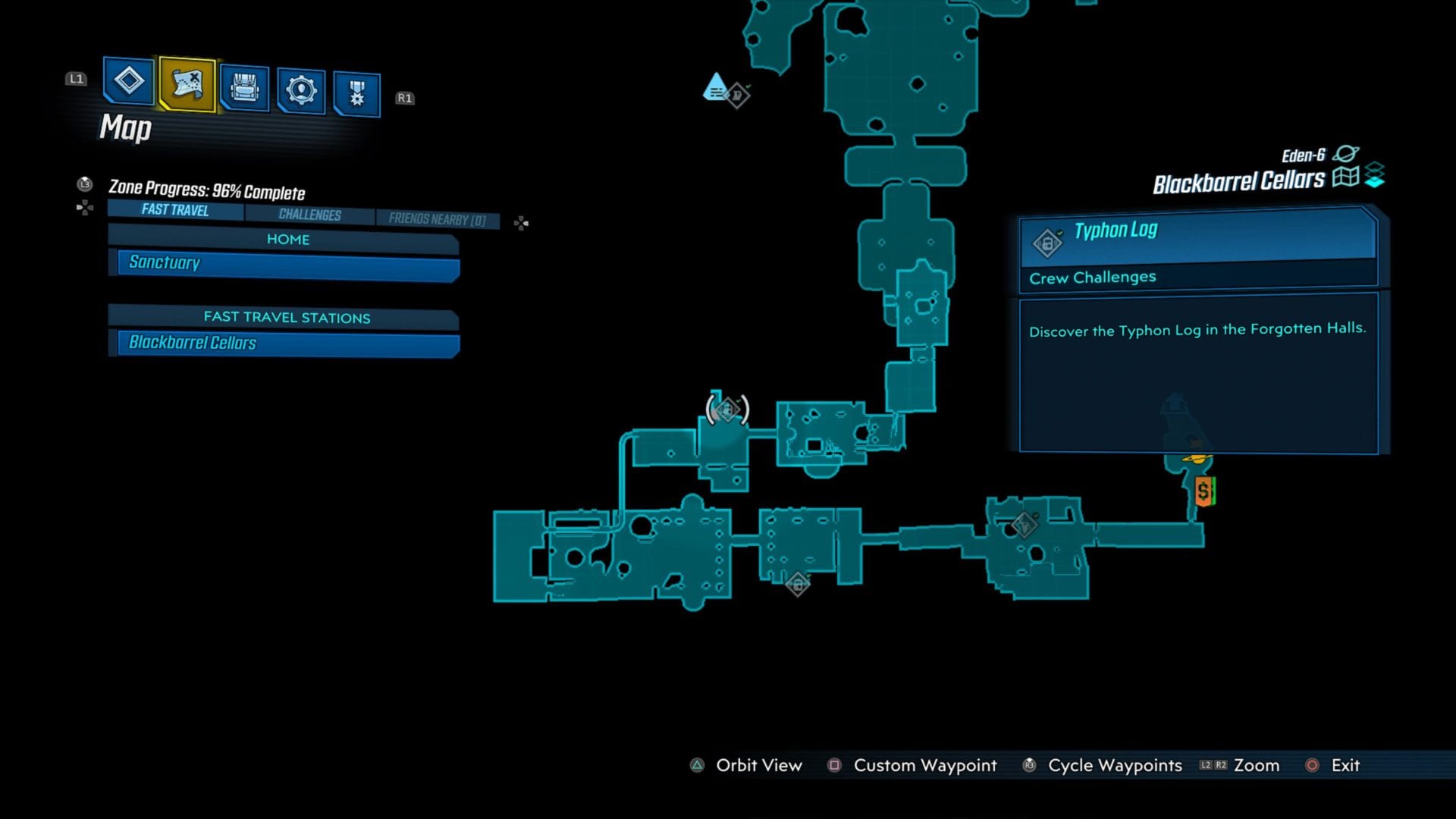 Borderlands 3 Blackbarrel Cellars Crew Challenge Locations: Typhon Logs ...