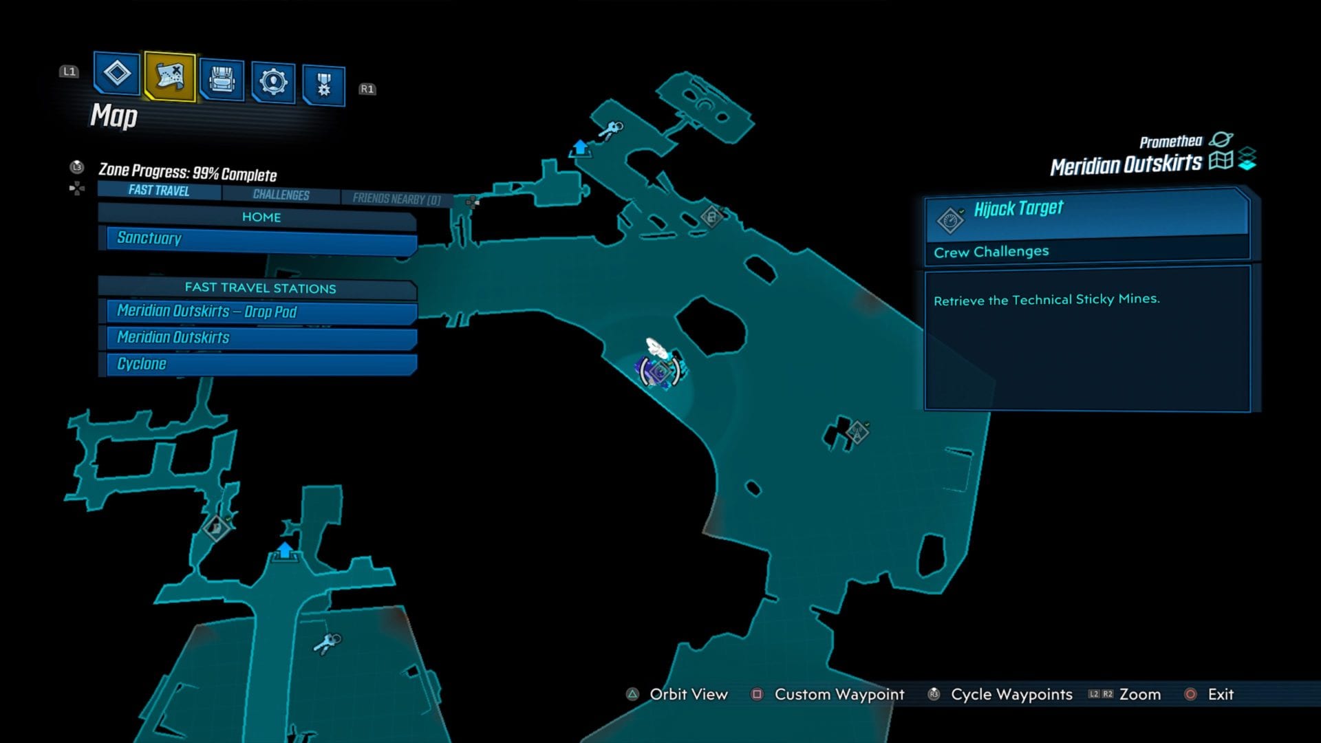 Borderlands 3 Meridian Outskirts Crew Challenge Locations Typhon Logs