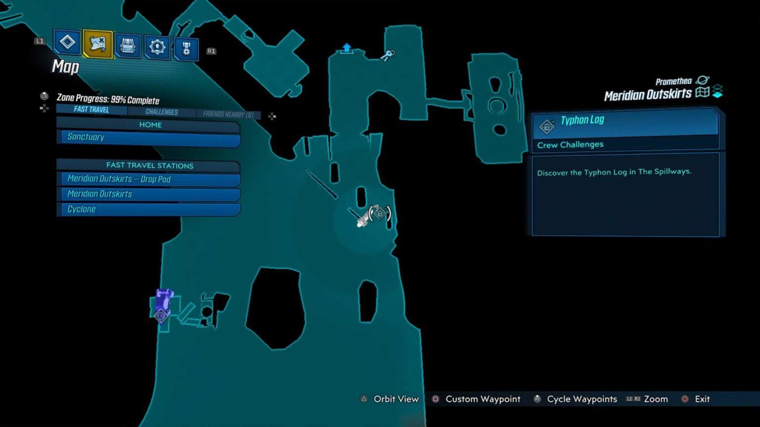Borderlands 3 Meridian Outskirts Crew Challenge Locations Typhon Logs, Hijack Target & More