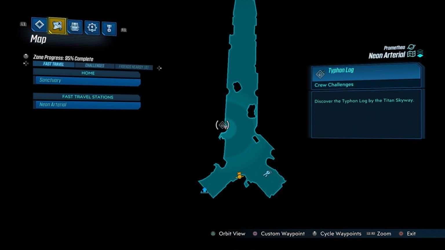 Borderlands 3 Neon Arterial Crew Challenge Locations Typhon Logs, Dead