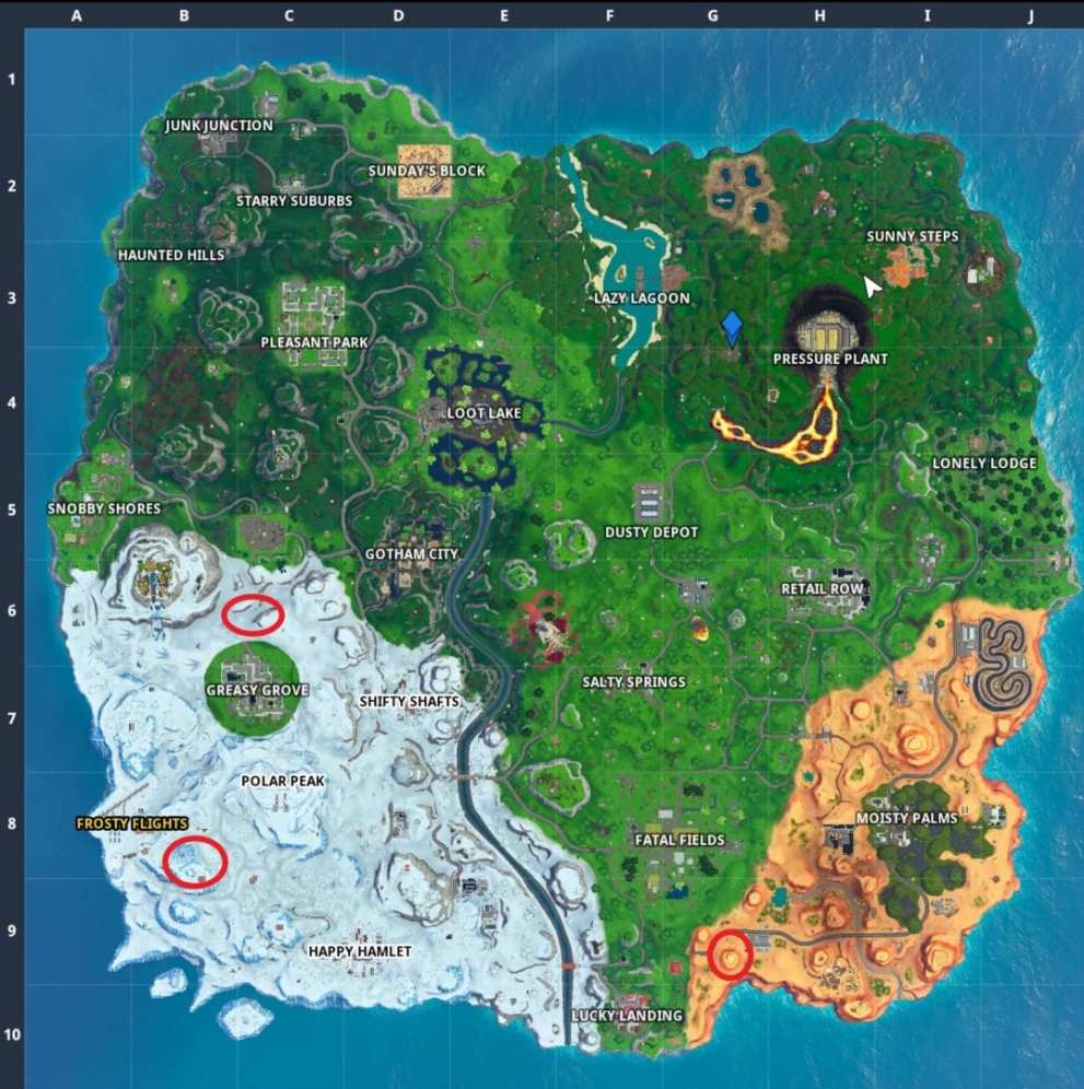 Fortnite bullseye locations