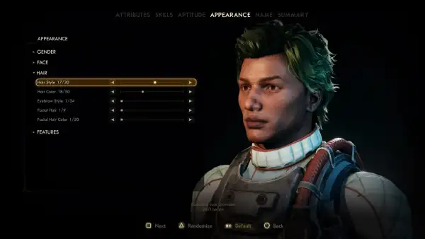 The Outer Worlds hairstyles