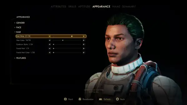 The Outer Worlds hairstyles
