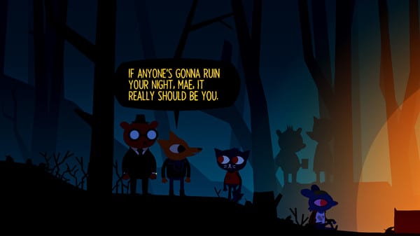 night in the woods, infinite fall, mae