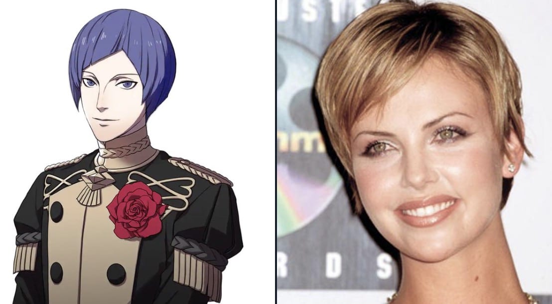fire emblem three houses characters as Charlize Theron