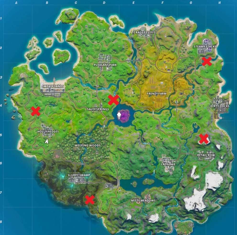 Fortnite TIE Fighter crash site locations