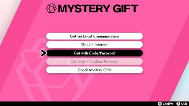 Pokemon sword shield mystery gift codes