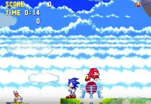Sonic Climbing up Sky Sanctuary Zone (Sonic 3 & Knuckles)